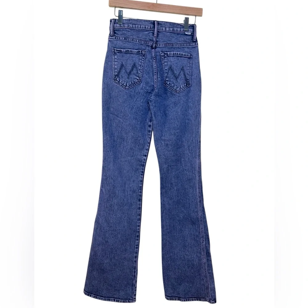 MOTHER The Desperado Heel Paisley Purple High Rise Flare Jeans 25 Retro - Picture 8 of 16